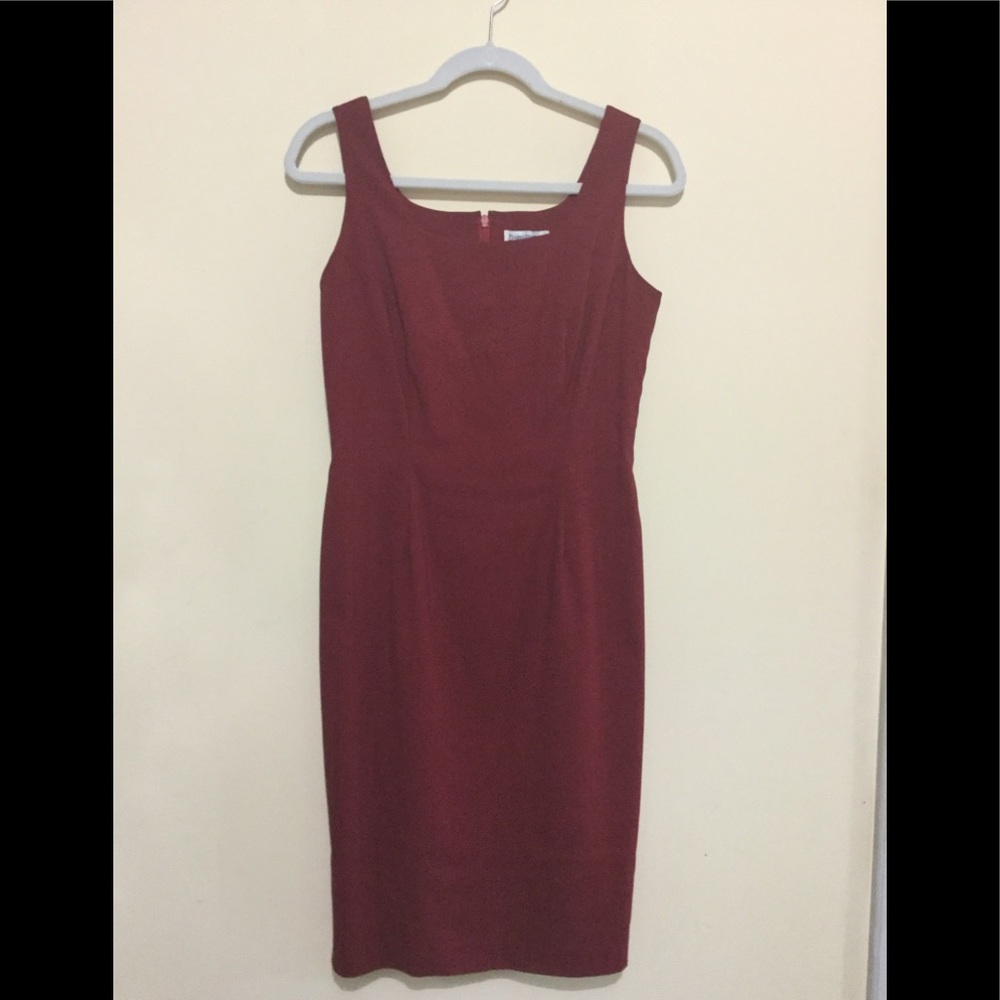 Red sheath dress